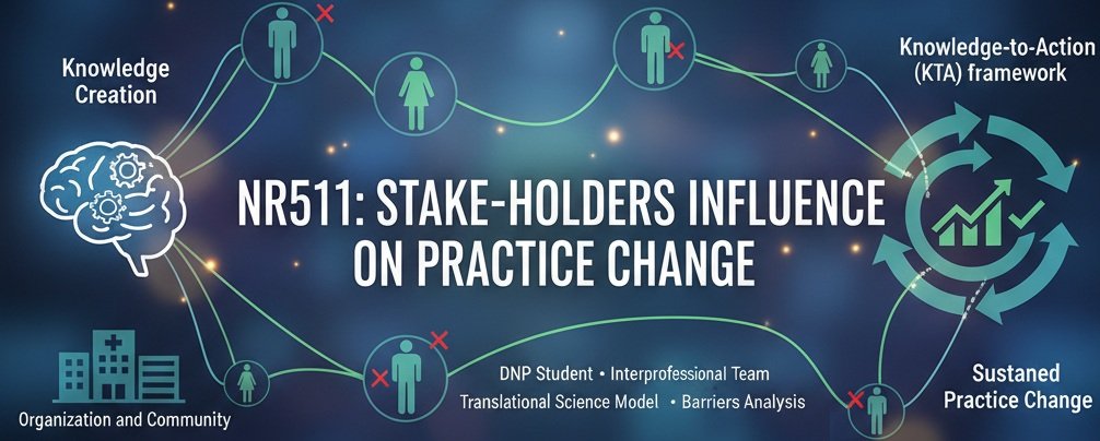 NR511: Stakeholders Influence on Practice Change