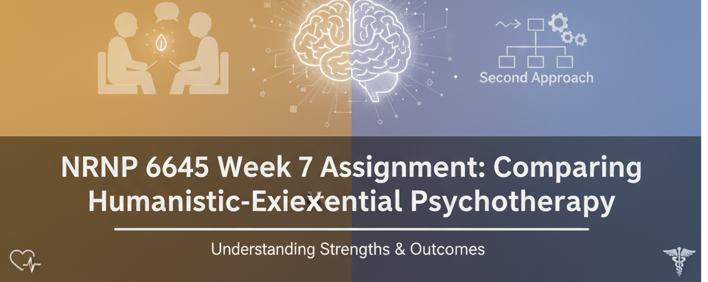 NRNP 6645 Week 7 Assignment: Comparing Humanistic-Existential Psychotherapy