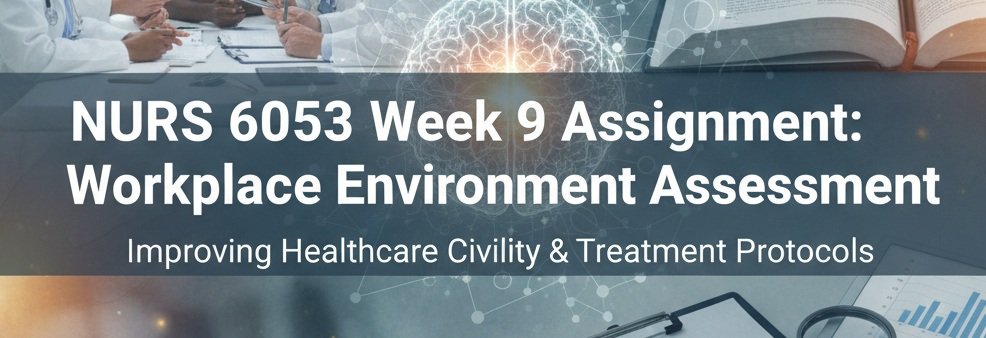 NURS 6053 Week 9 Assignment: Workplace Environment Assessment
