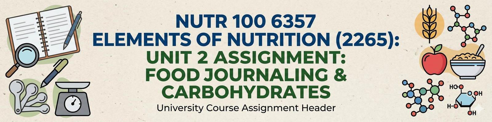 NUTR 100 6357 Elements of Nutrition (2265)